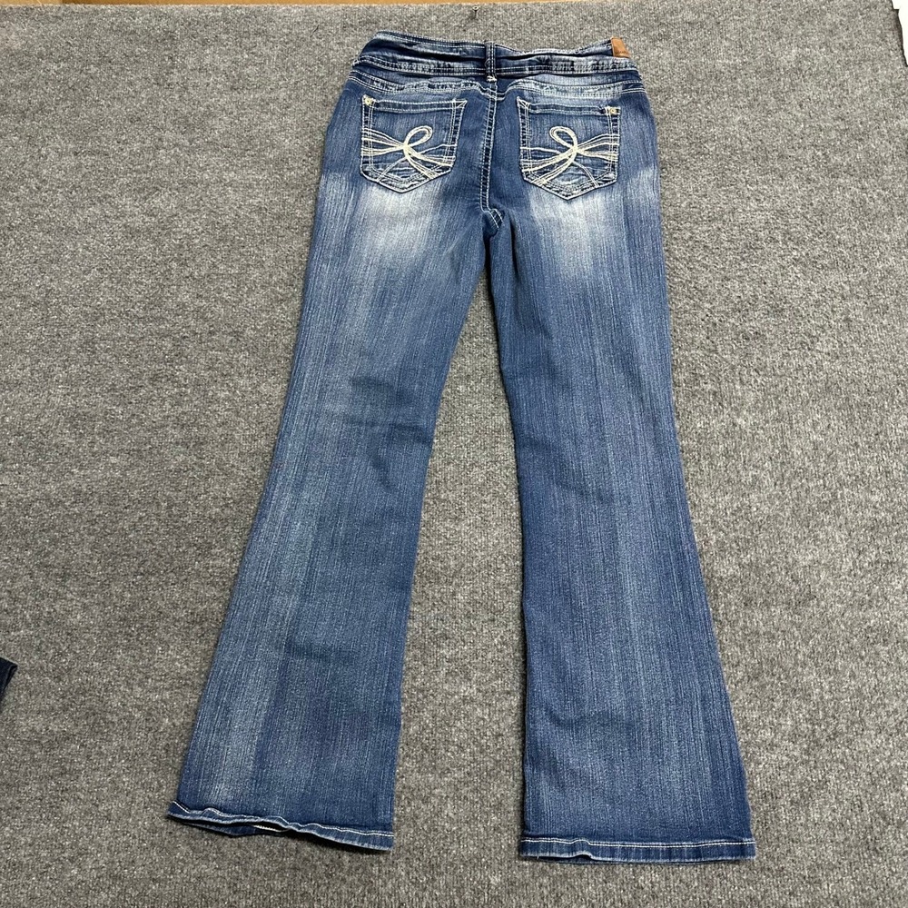 WallFlower Jeans Womens Size 11 Blue Bootcut Stretch Embroidered WBM09485B